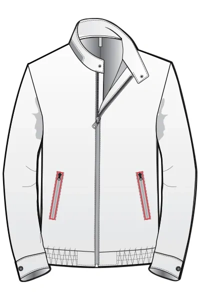 Slanted Welt with Visible Zip