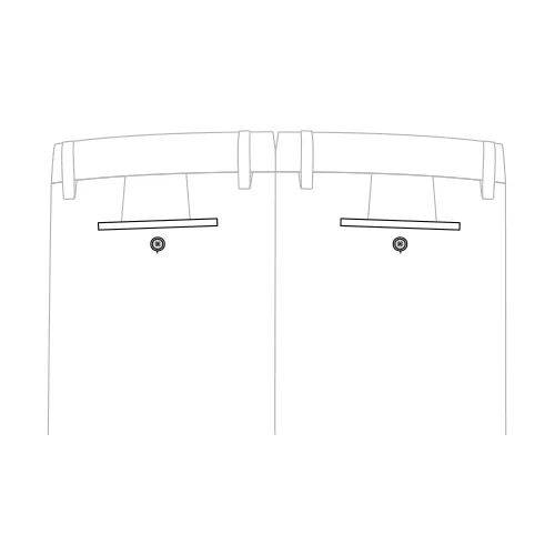 Dubbel paspel met knoop