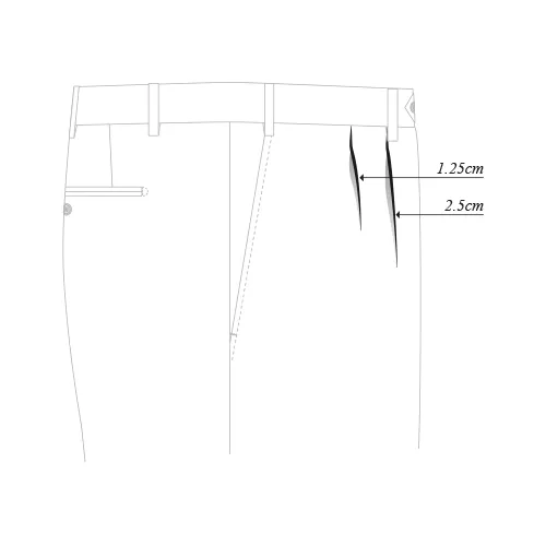 2 plooien naar achter