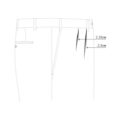 2 plooien naar voren