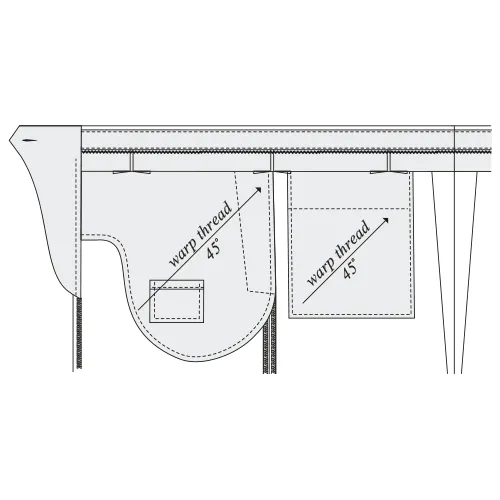 Sartoriale met plooi-band