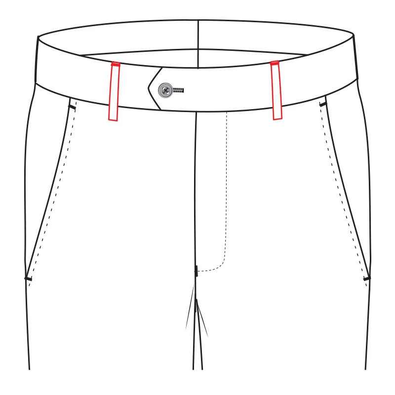Main fabric + belt loops