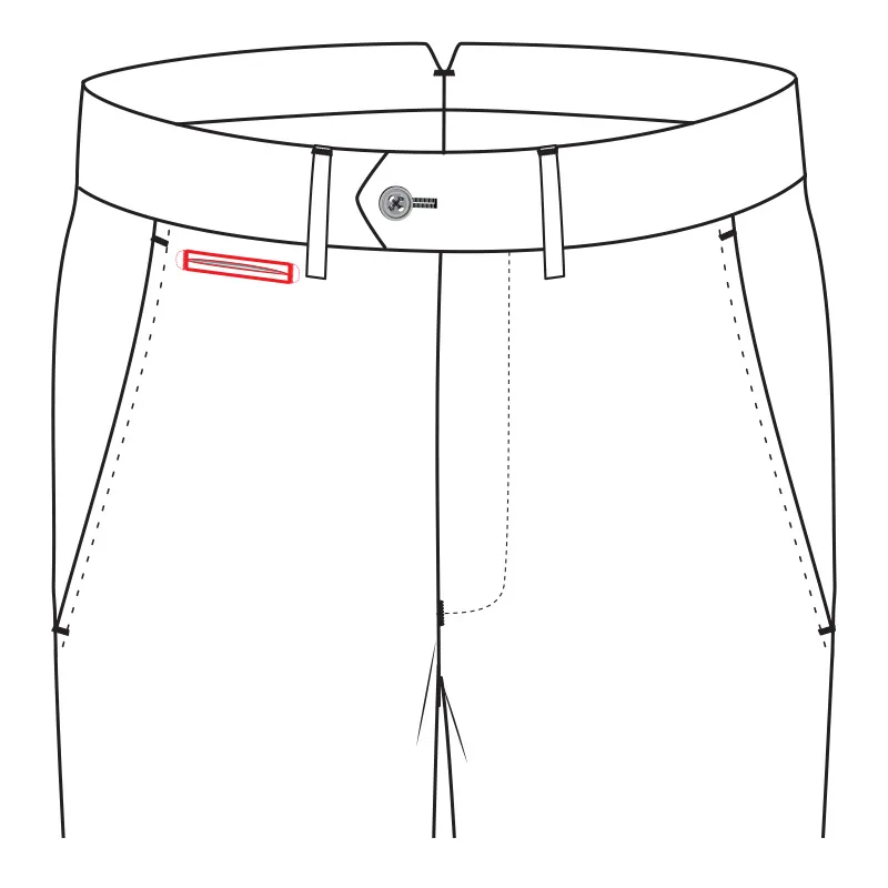 Double piping watch pocket