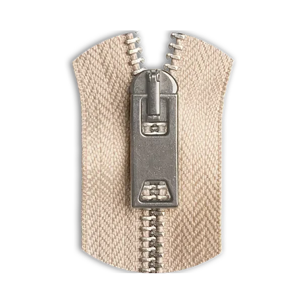 Two-Way Beige Zip