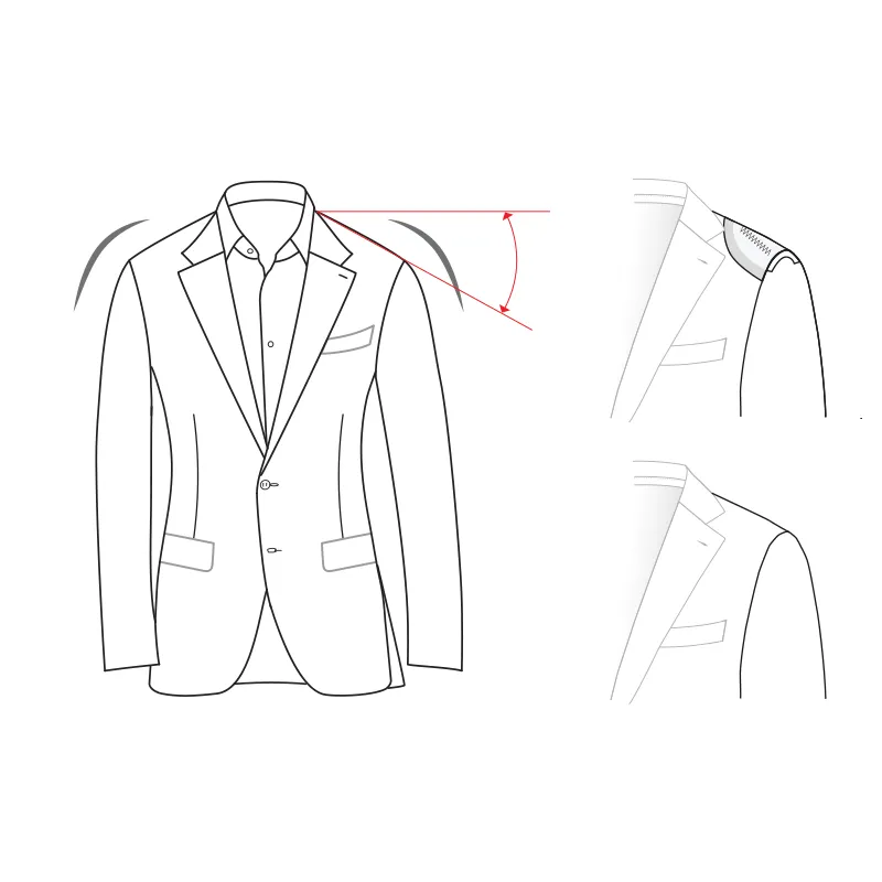 Licht geconstrueerde schouderlijn