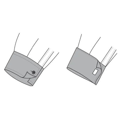 Volledige manchet in contrast